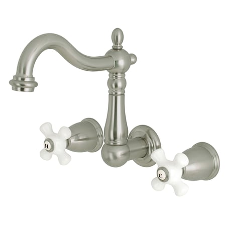 Heritage KS1258PX 8-Inch Center Wall Mount Bathroom Faucet KS1258PX